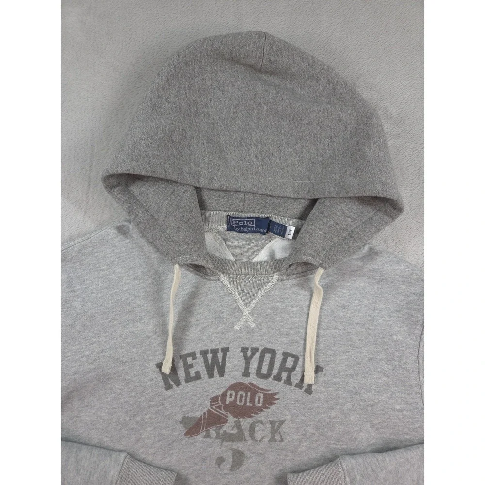 Vintage Polo Ralph Lauren Hoodie Mens Large New York Track P Wing‎